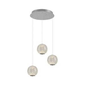 LED Lustr na lanku CREMONA 3xLED/5W/230V 3000K matný chrom 414LRC1381 obraz