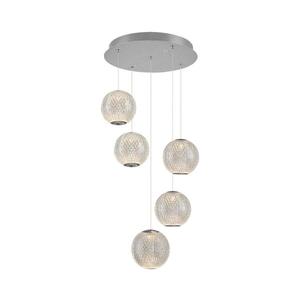 LED Lustr na lanku CREMONA 5xLED/5W/230V 3000K matný chrom 414LRC1383 obraz