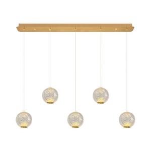 LED Lustr na lanku CREMONA 5xLED/5W/230V 3000K zlatá 414LRC1386 obraz