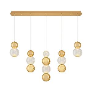 LED Lustr na lanku CREMONA LED/27W/230V 3000K zlatá 414LRC1394 obraz