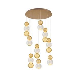 LED Lustr na lanku CREMONA LED/51W/230V 3000K zlatá 414LRC1401 obraz