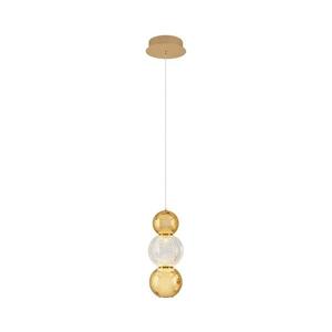 LED Lustr na lanku CREMONA LED/5W/230V 3000K zlatá 414LRC1407 obraz