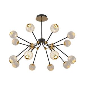 LED Lustr na tyči GELA 16xLED/5W/230V 3000K černá/zlatá 414LRC1416 obraz