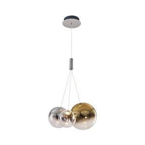 LED Lustr na lanku ENNA 3xG9/5W/230V 3000K kouřová/zlatá 414LRC1472 obraz