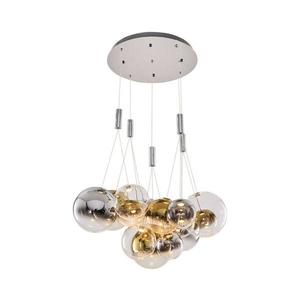LED Lustr na lanku ENNA 15xG9/5W/230V 3000K kouřová/zlatá 414LRC1475 obraz