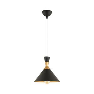 Lustr na lanku MONZA 1xE27/40W/230V pr. 25 cm černá/zlatá 518LMS1104 obraz