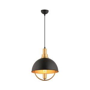 Lustr na lanku MONZA 1xE27/40W/230V pr. 30 cm černá/zlatá 518LMS1126 obraz