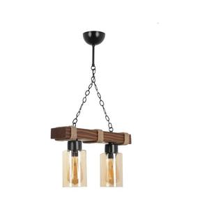 Lustr na řetězu JASMIN 2xE27/40W/230V hnědá/béžová 534LUN3369 obraz