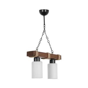 Lustr na řetězu JASMIN 2xE27/40W/230V hnědá/bílá 534LUN3373 obraz