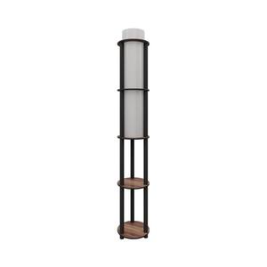 Stojací lampa s poličkami NOTO 1xE27/40W/230V hnědá/černá 666PTR1110 obraz