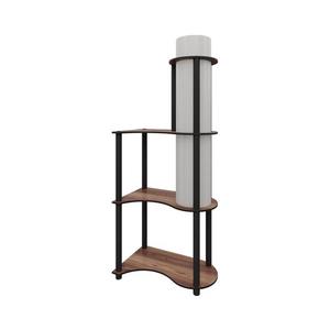Stojací lampa s poličkami NOTO 1xE27/40W/230V hnědá/černá 666PTR1112 obraz