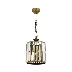 Lustr na řetězu CRYSTALLINE 1xE27/6W/230V bronzová 683AVN1165 obraz