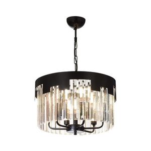 Lustr na řetězu CRYSTALLINE 6xE27/40W/230V černá 683AVN1429 obraz