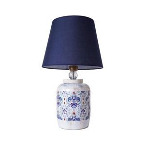 Stolní lampa RAMZES 1xE27/40W/230V modrá/bílá 687HMY2216 obraz