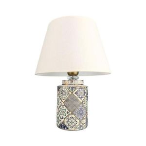 Stolní lampa RAMZES 1xE27/40W/230V bílá/šedá 687HMY2382 obraz