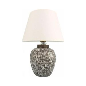 Stolní lampa RAMZES 1xE27/40W/230V bílá/šedá 687HMY2383 obraz
