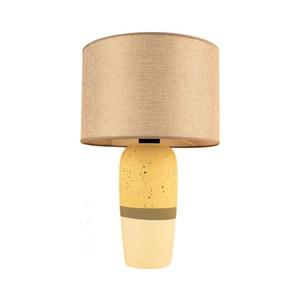 Stolní lampa RAMZES 1xE27/40W/230V béžová/žlutá 687HMY2386 obraz