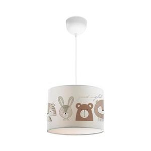 Dětský lustr CANDY 1xE27/40W/230V bílá/hnědá 780SGN4654 obraz