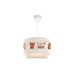 Dětský lustr CANDY 1xE27/40W/230V bílá/hnědá 780SGN4660 obraz