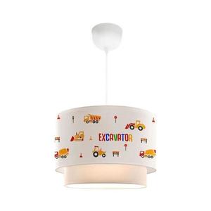 Dětský lustr CANDY 1xE27/40W/230V bílá/oranžová 780SGN4664 obraz