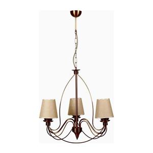 Lustr na řetězu CLASSIC 3xE14/40W/230V bronzová/béžová 846STL1467 obraz