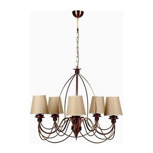 Lustr na řetězu CLASSIC 5xE14/40W/230V bronzová/béžová 846STL1469 obraz