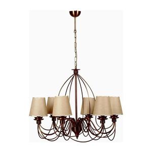 Lustr na řetězu CLASSIC 6xE14/40W/230V bronzová/béžová 846STL1470 obraz