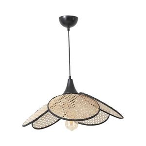 Lustr na lanku FUME 1xE27/40W/230V pr. 45 cm černá/béžová 846STL1883 obraz