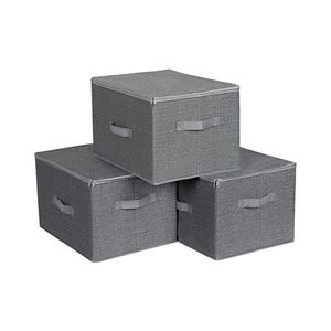 Úložný box se zipem 3 ks CURAN šedá RYZB03G obraz