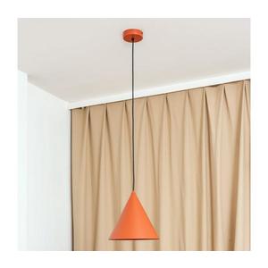 Lustr na lanku ETNA II 1xE27/15W/230V pr. 25 cm oranžová W-KM 1930L/1 BRK-B obraz