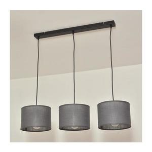 Lustr na lanku ALBA 3xE27/15W/230V šedá W-L 2015/3 BK+GR obraz