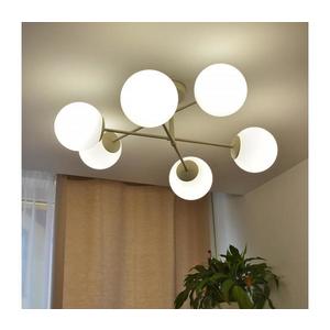 Přisazený lustr MOON 6xE27/15W/230V krémová W-2022+8020/6 SAND obraz