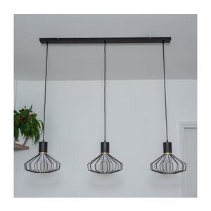 Lustr na lanku SOLANO 3xE27/15W/230V černá/zlatá W-L 1335/3 BK+GO+MAT obraz