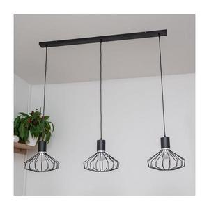 Lustr na lanku SOLANO 3xE27/15W/230V černá/lesklý chrom W-L 1335/3 BK+CH obraz