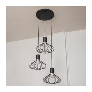 Lustr na lanku SOLANO 3xE27/15W/230V černá/zlatá W-KD 1335/3 BK+GO+MAT obraz