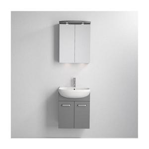 BATH DELUXE Koupelnová skříňka s umyvadlem ASTRID + LED zrcadlová skříňka 230V IP44 šedá 09-050-00-03-00 obraz