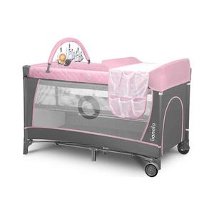Lionelo - Cestovní postýlka FLOWER Flamingo 5902581658791 obraz