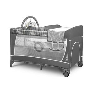 Lionelo - Cestovní postýlka FLOWER Grey Scandi 5902581658777 obraz