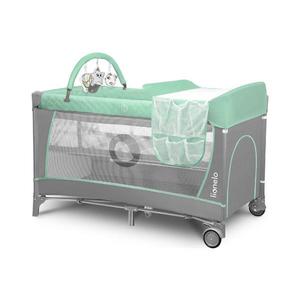 Lionelo - Cestovní postýlka FLOWER Turquoise 5902581658784 obraz