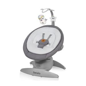 Lionelo - Dětské houpátko s melodií MELL Grey Stone 4xAA + dálkové ovládání 5903771707190 obraz