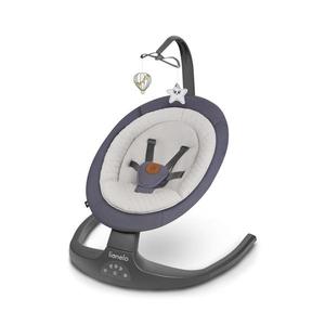 Lionelo - Dětské houpátko s melodií RALF 4xAA Grey Graphite + dálkové ovládání 5903771704618 obraz