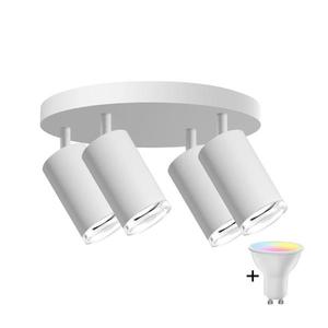 LED RGBW Stmívatelné koupelnové bodové svítidlo TURYN 4xGU10/6, 5W/230V IP44 bílá SA1911+2xAI1829 obraz