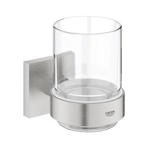 GROHE 41097DC0 - Sklenička s držákem START CUBE nerez 41097DC0 obraz