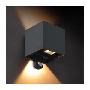 Brilagi - LED Venkovní nástěnné svítidlo se senzorem CUBE LED/6W/230V antracit WO-HR60432S-LED-OEM-ANT obraz
