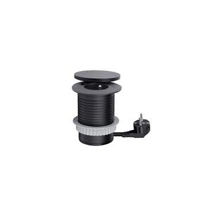 PP119CWB - Vestavná zásuvka s bezdr. nabíj. 10W 1Z + USB A+C černá PP119CWB obraz