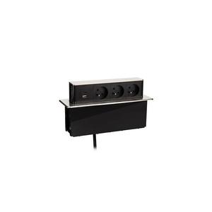 PP126C-PD20 - Zásuvkový sloupek pro desku stolu 3x230V + USB-A + USB-C PP126C-PD20 obraz