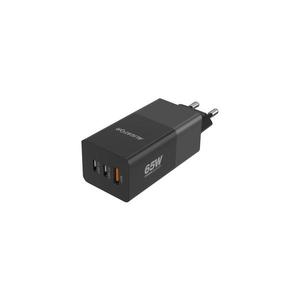 Aligator CHPD0027 - Rychlonabíjecí adaptér GaN PD 65W 2xUSB-C + USB-A černá CHPD0027 obraz