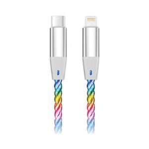 Aligator DATKP65 - USB kabel USB-C / Lightning s LED podsvícením 30W PD 0, 5m DATKP65 obraz