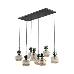 Lustr na lanku SOPHIA 8xE14/10W/230V černá/zelená/kouřová béžová 11151 obraz