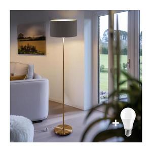 LED Stojací lampa TUNJA 1xE27/20W/230V pr. 38 cm zlatá/hnědá 1xSA2189+1xEG32485 obraz